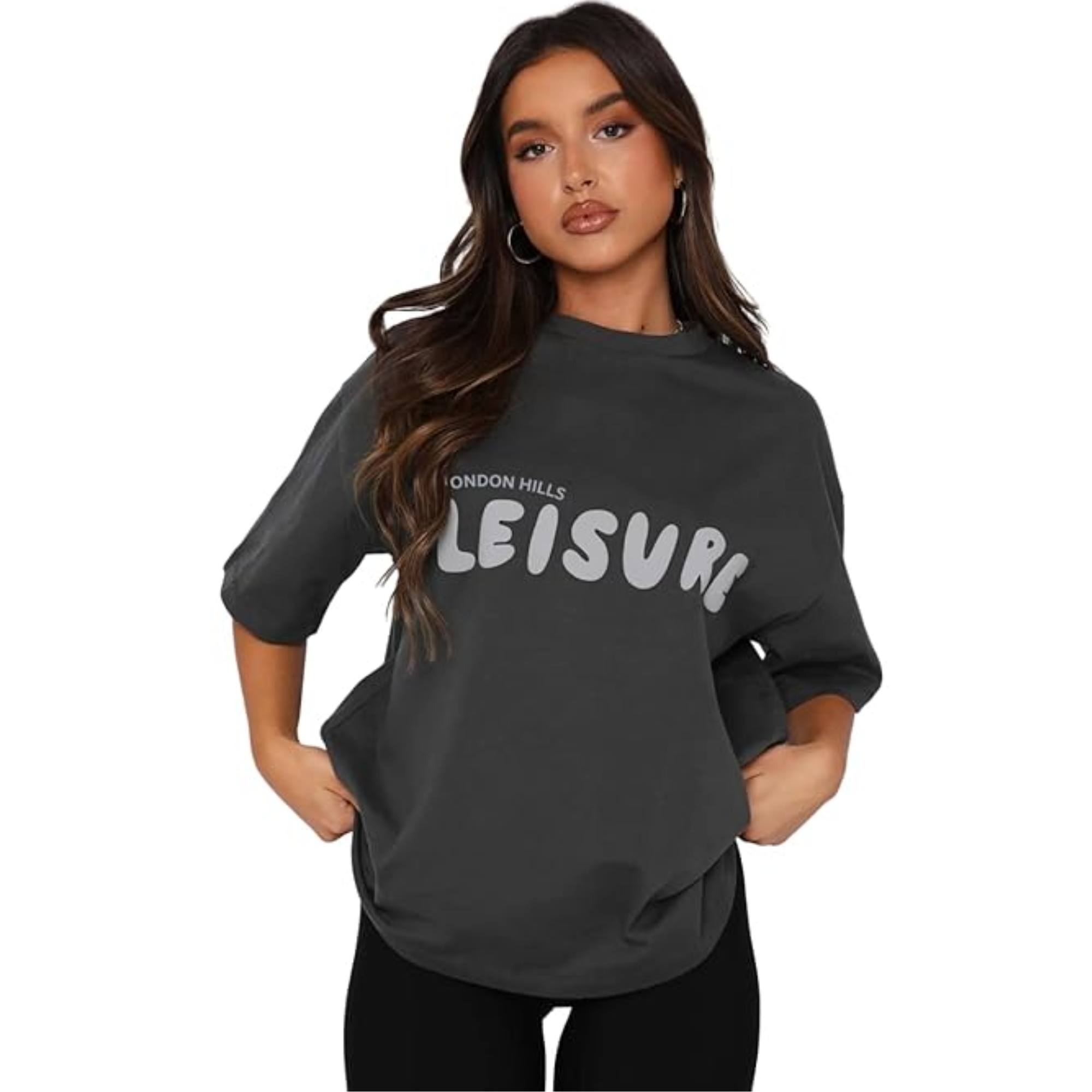 London Hills Women's Cotton Oversized Fit T-Shirt